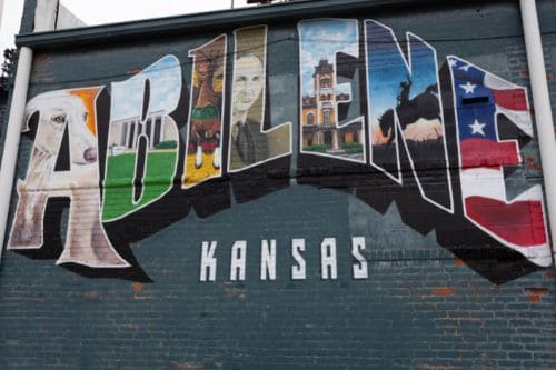 Abilene postcard mural