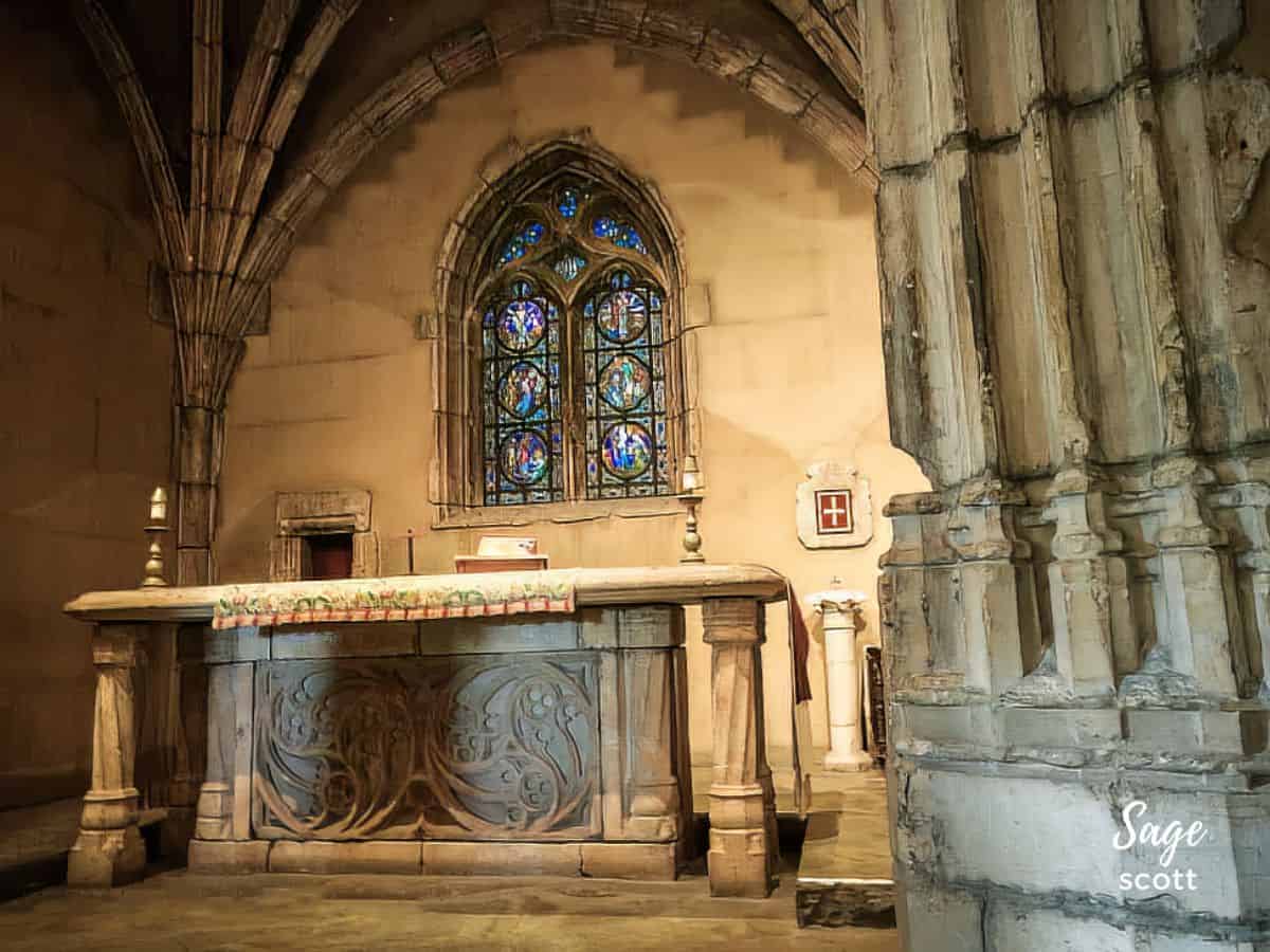 The chapel inside the St Joan of Arc Chapel at Marquette University