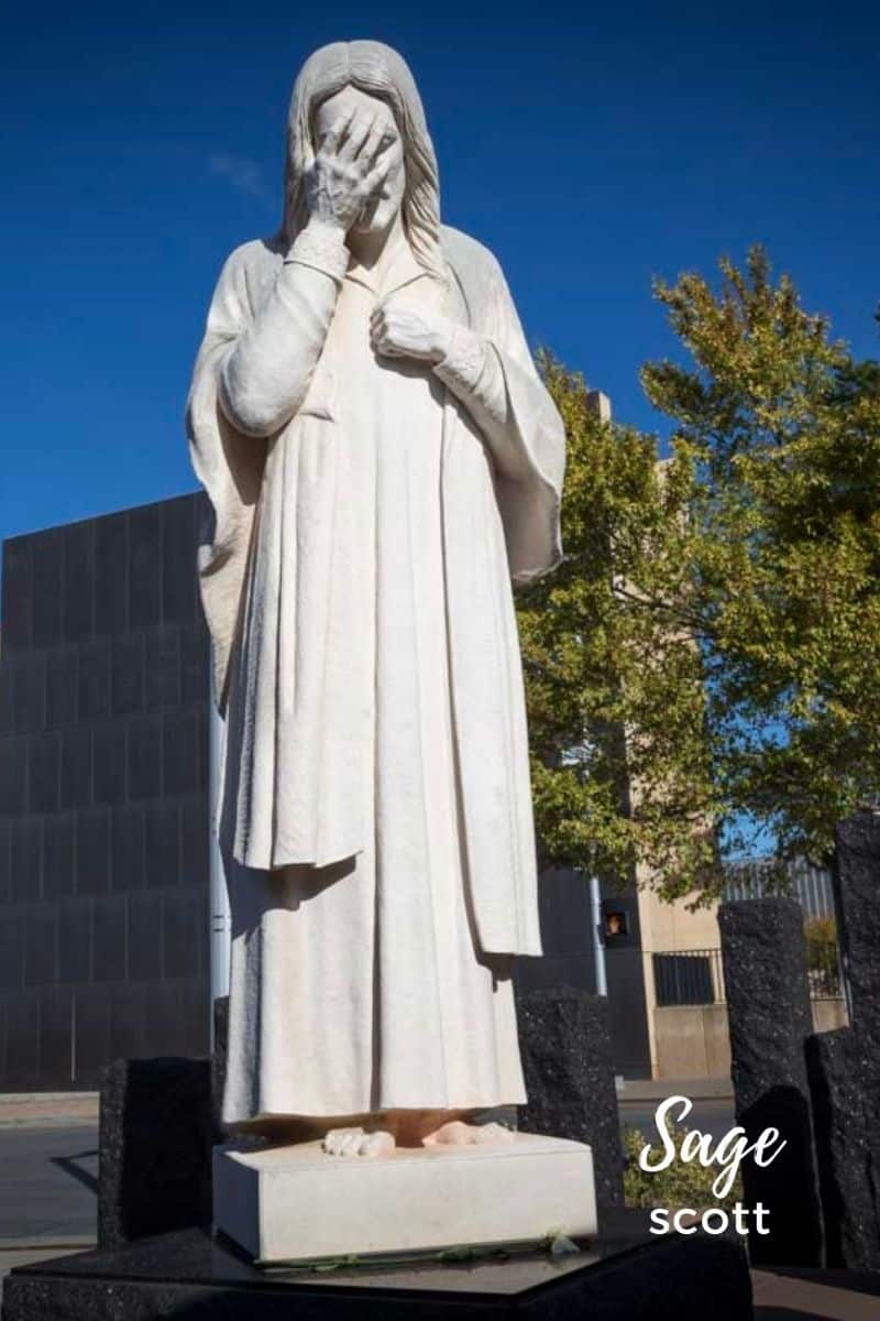 And Jesus Wept Statue in Oklahoma City