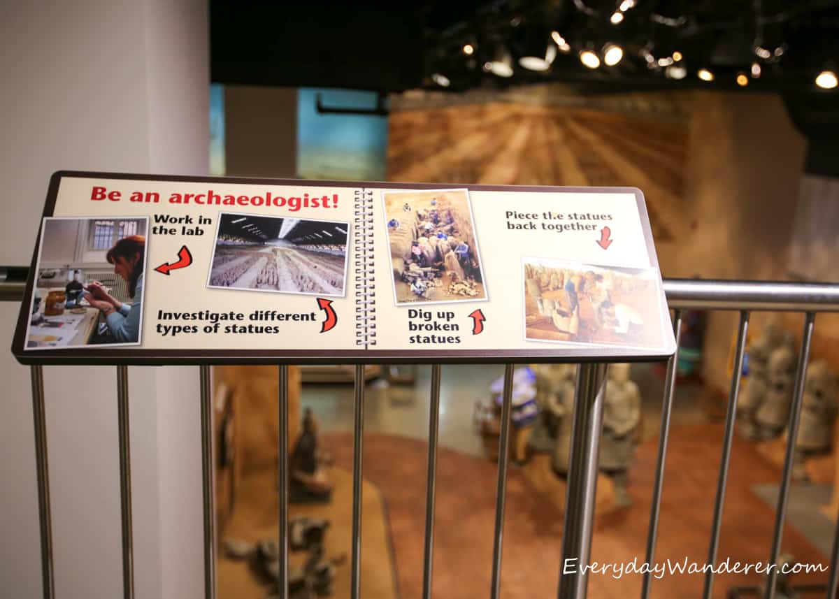 Assemble a terra cotta warrior at The Children's Museum of Indianapolis