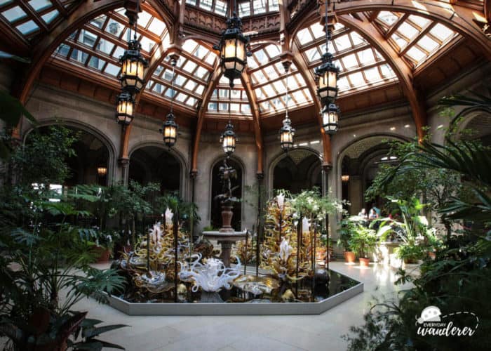 Chihuly Glass Sculptures in the Atrium of the Biltmore Estate