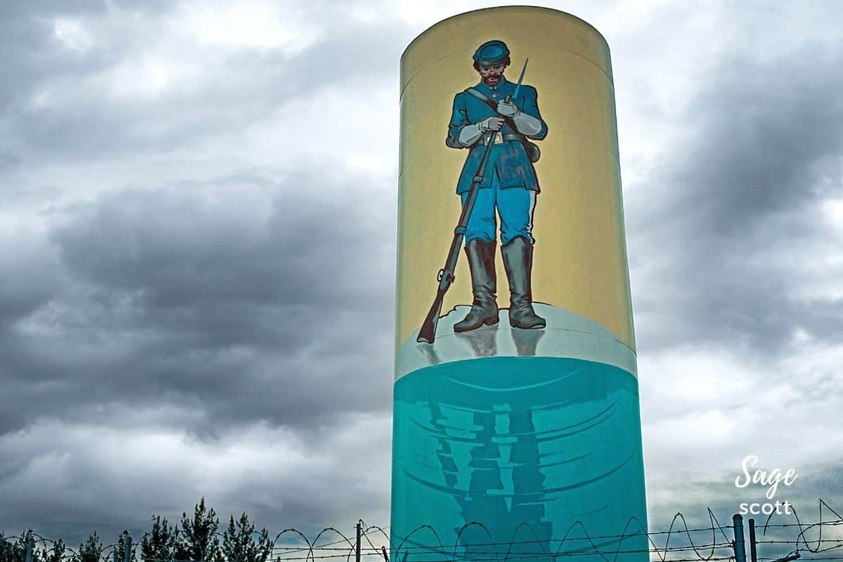 Buffalo Soldier Water Tank Mural