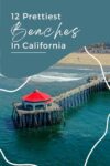 Aerial view of a picturesque pier extending into the ocean, featured in an article about the prettiest beaches in california.
