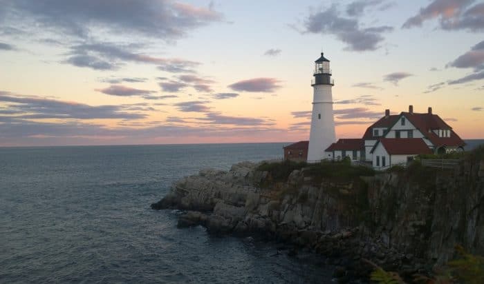 Portland Head Light at sunset