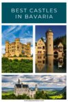 Collage of three bavarian castles with scenic landscapes, titled "best castles in bavaria," including a promotional website link.