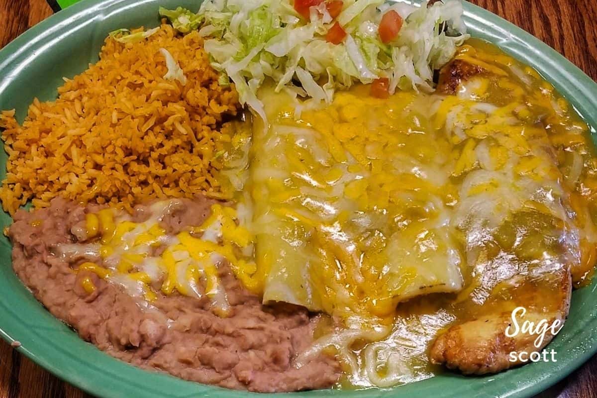A plate of Mexican food at Chachi's Mexican Restaurant in Las Cruces