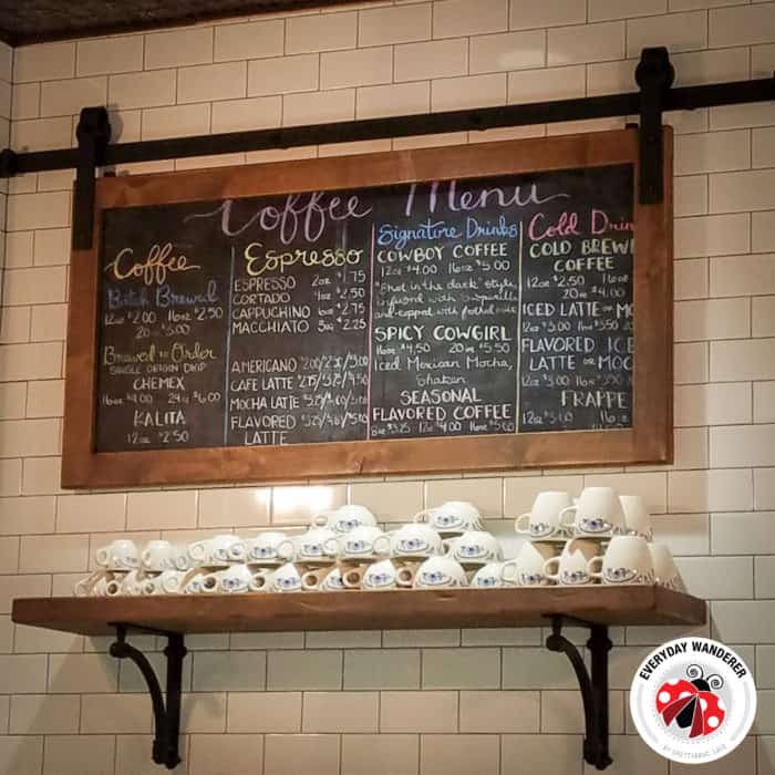Don't miss the coffee shop and pastries on the second floor of the Pioneer Woman Mercantile in Pawhuska.