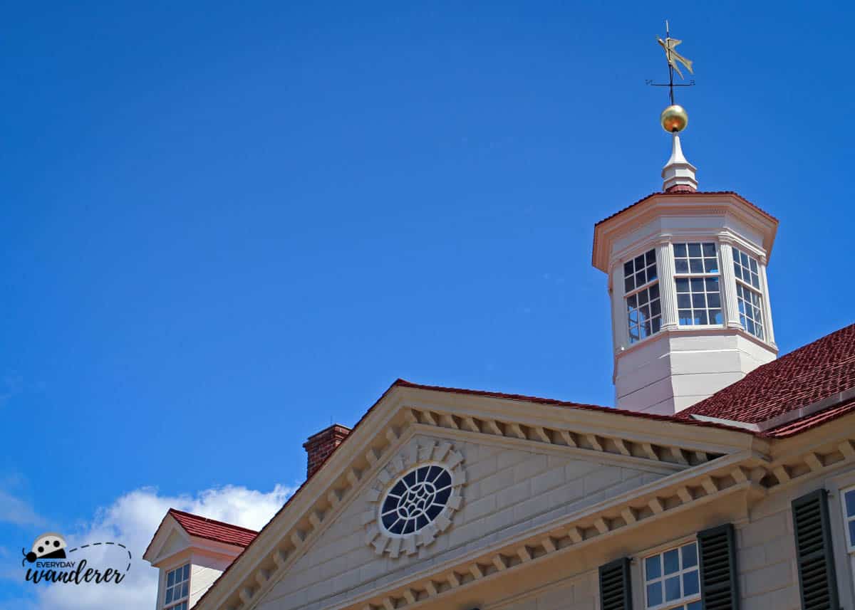 The dove on the weathervane at Mount Vernon symbolizes peace.