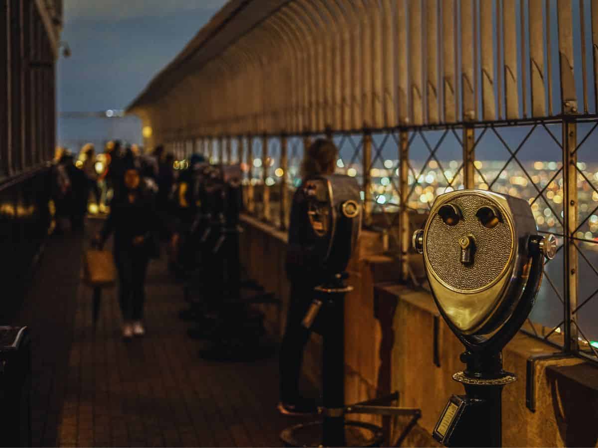 Empire State Building Telescope at Night