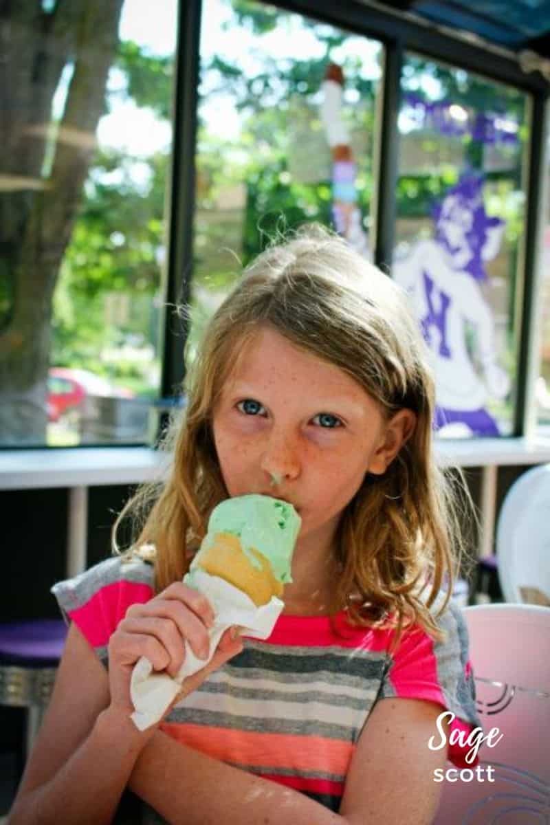 Frankie Enjoying Ice Cream at Call Hall