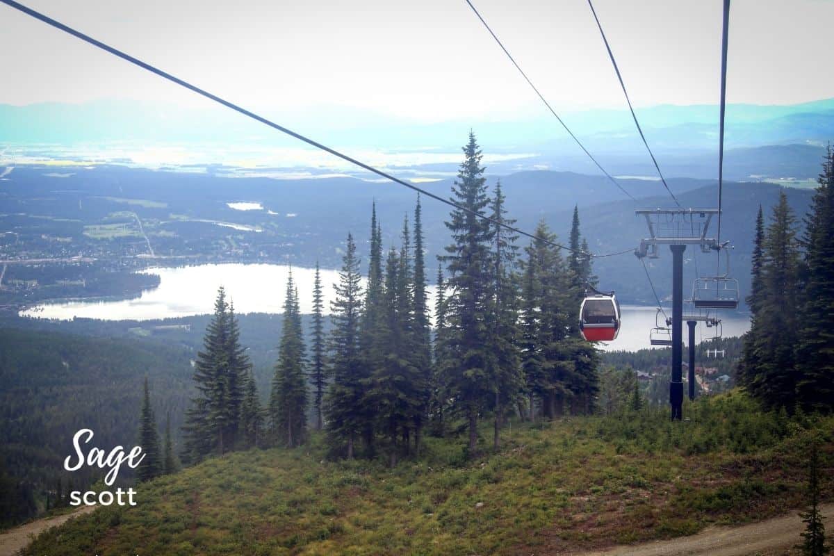 Gondola over Whitefish Mountain in Montana