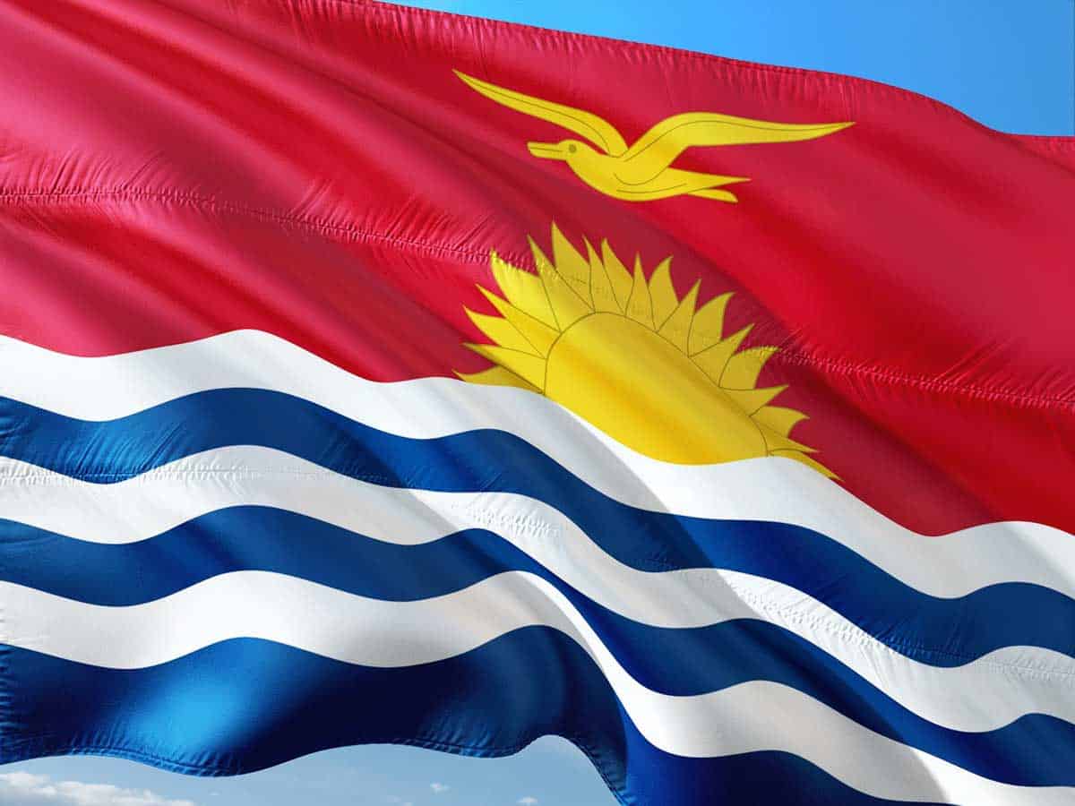 The flag of Kiribati features a sun