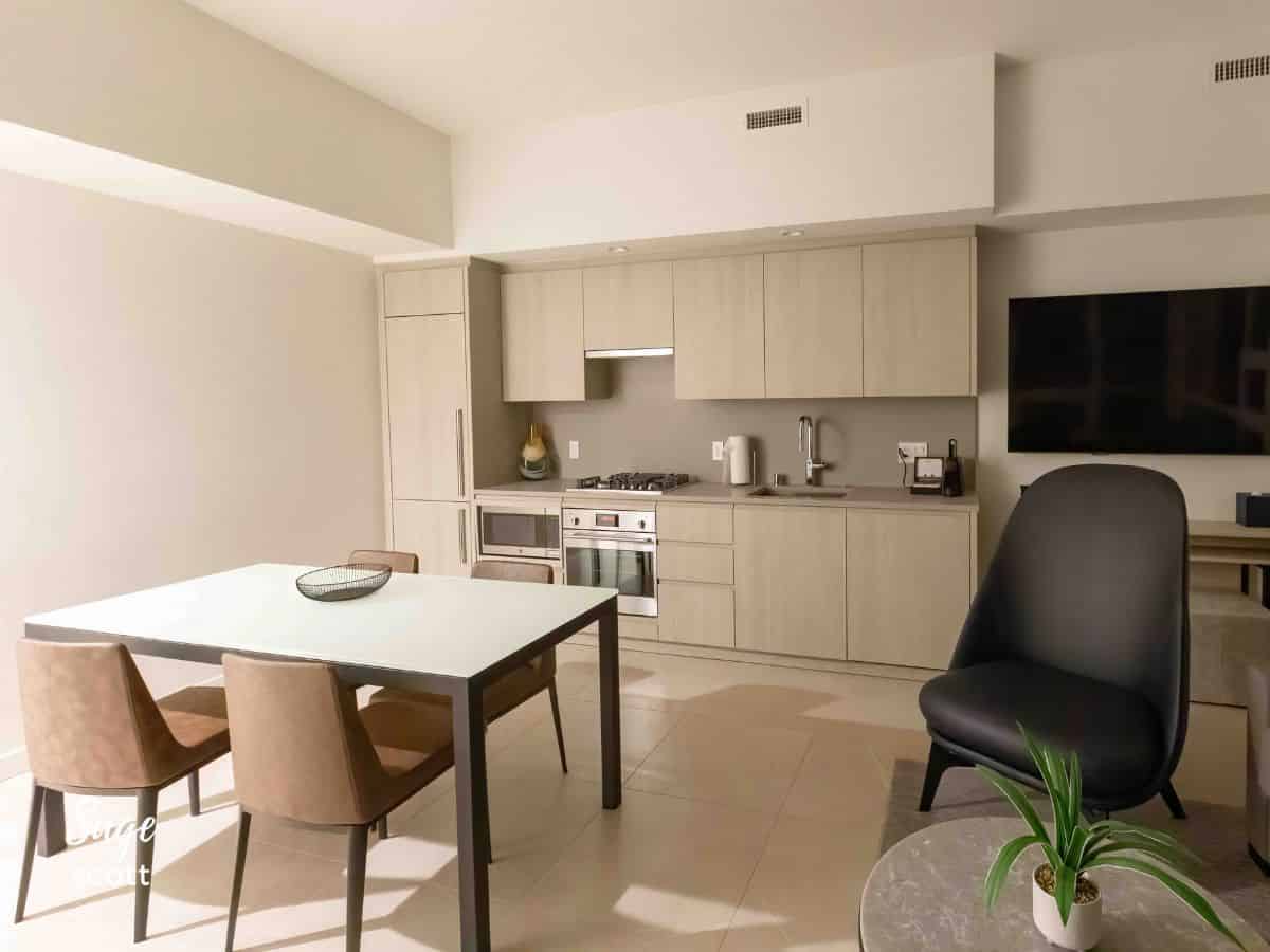Kitchen in One-Room Suite at Level Seattle - South Lake Union