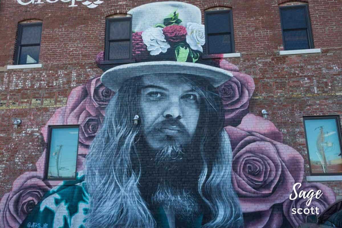 Leon Russell Mural in Tulsa Oklahoma