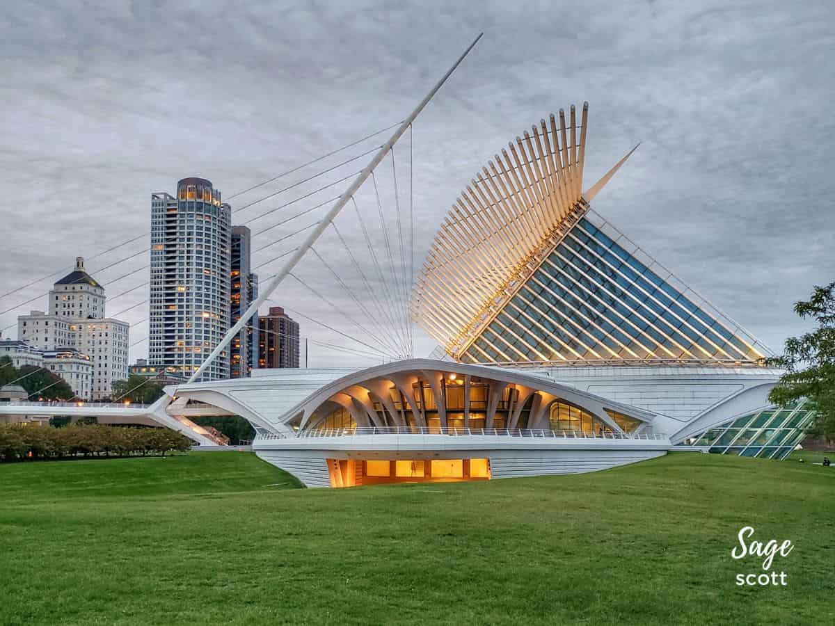 The Milwaukee Art Museum building is itself a work of art.