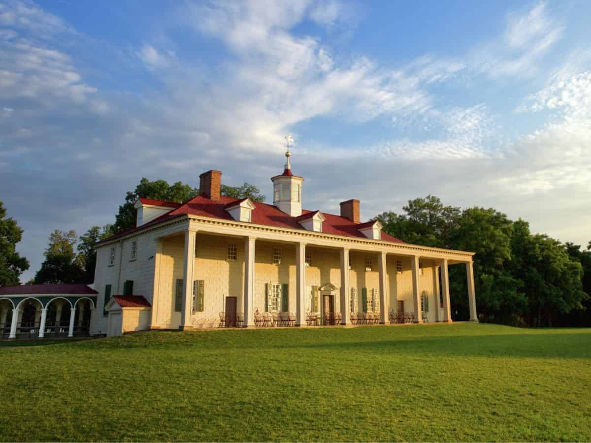 The Mount Vernon Mansion in Northern Virginia.