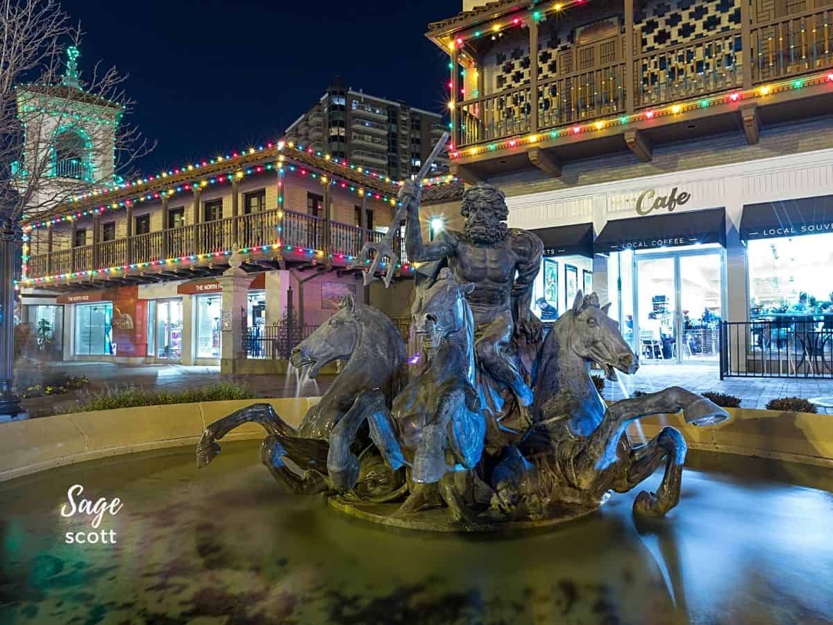 The Neptune Fountain on the Country Club Plaza in Kansas City