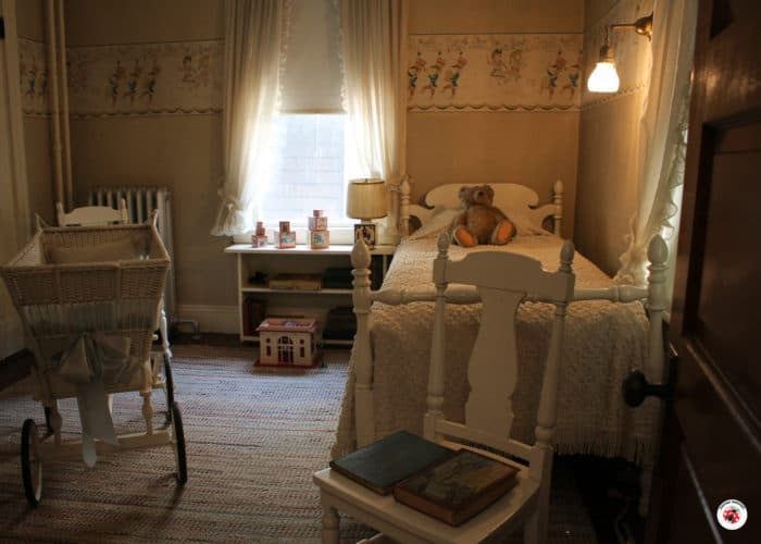 The nursery at the JFK birthplace in Boston.