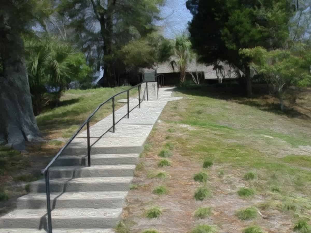 Oil Paint Like Rendering of the Fort Walton Temple Mound