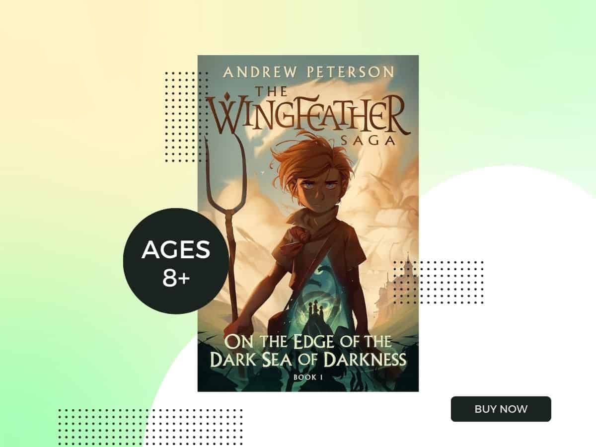 The best audiobooks for family road trips include On the Edge of the Dark Sea of Darkness by Andrew Peterson.