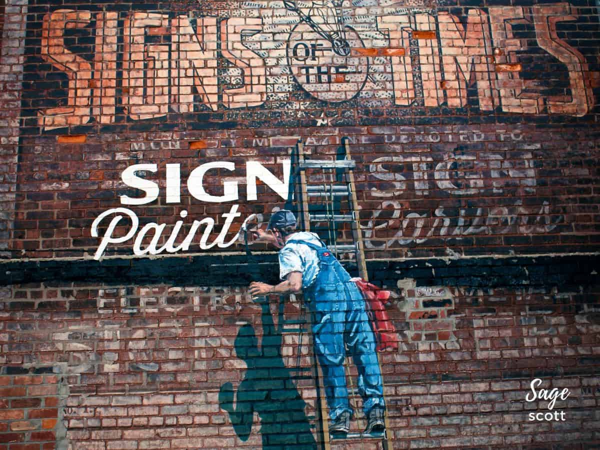 Painted Sign Display at American Sign Museum