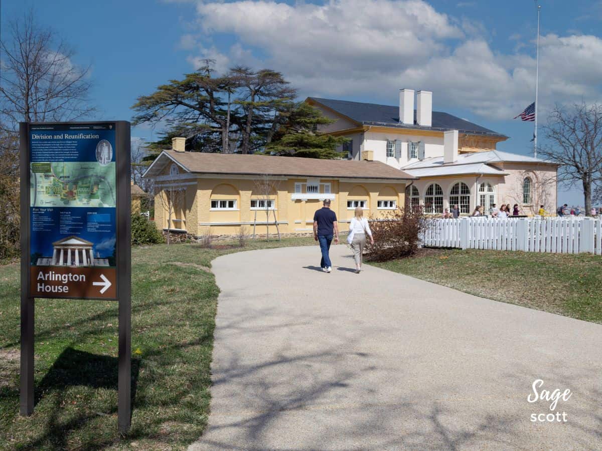 People Walking Up to Arlington House