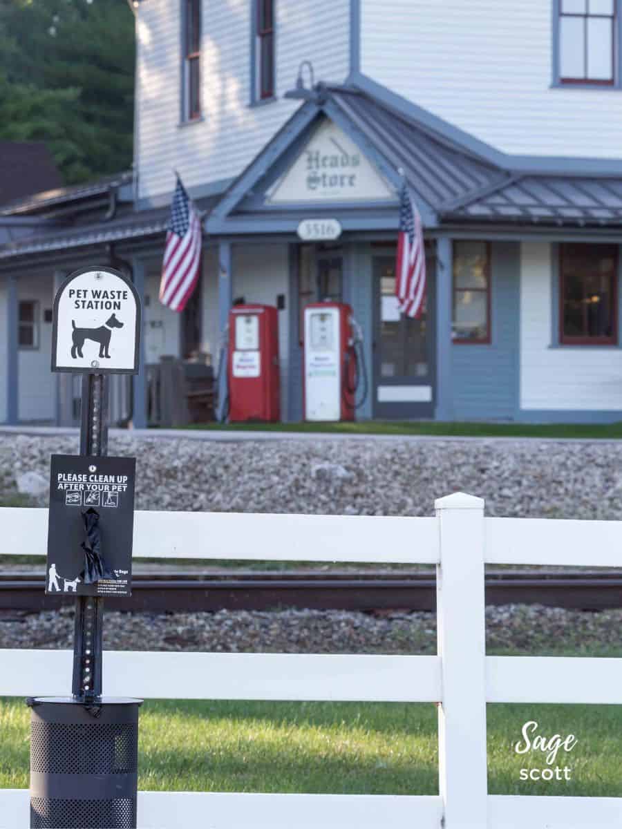 Pet waste station along the lake trail in St. Albans MO