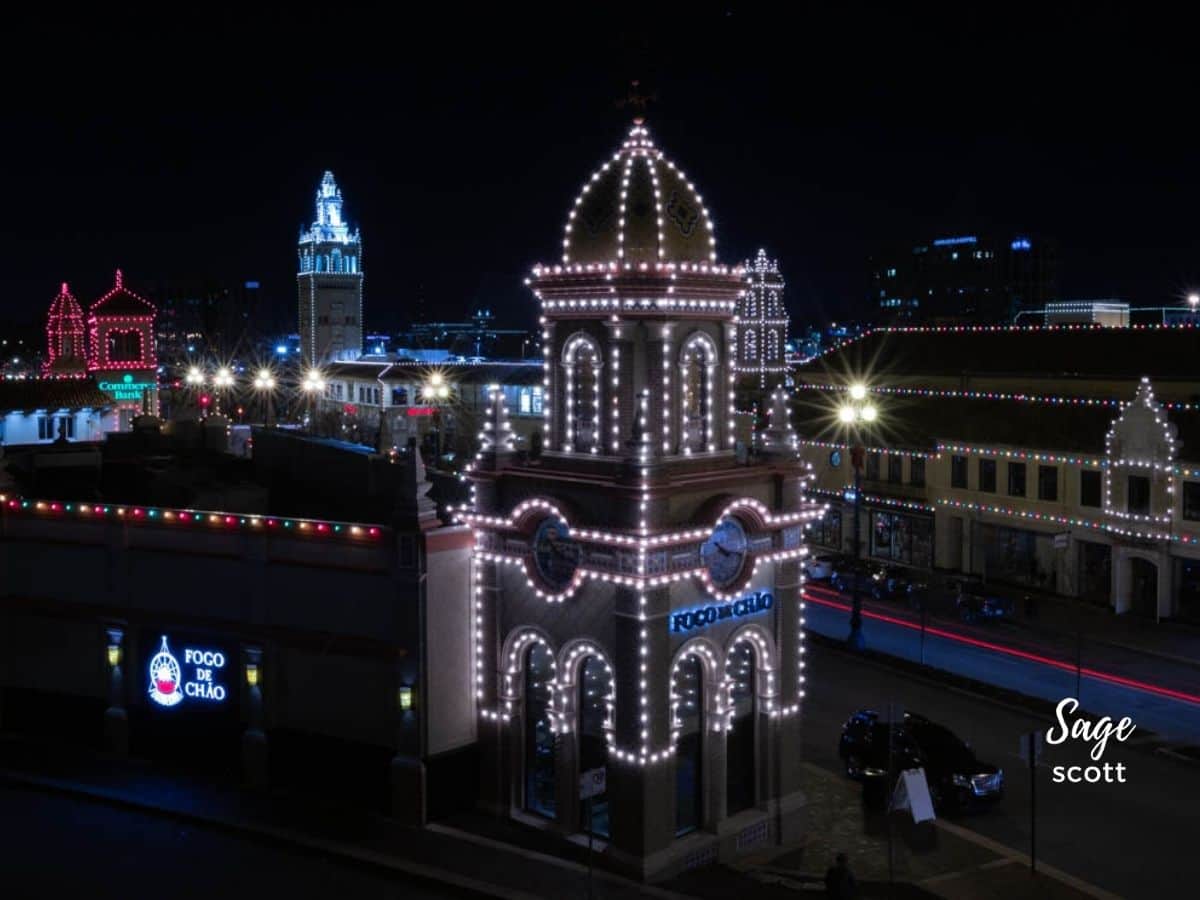 Plaza Lights from Balcony Parking Garage