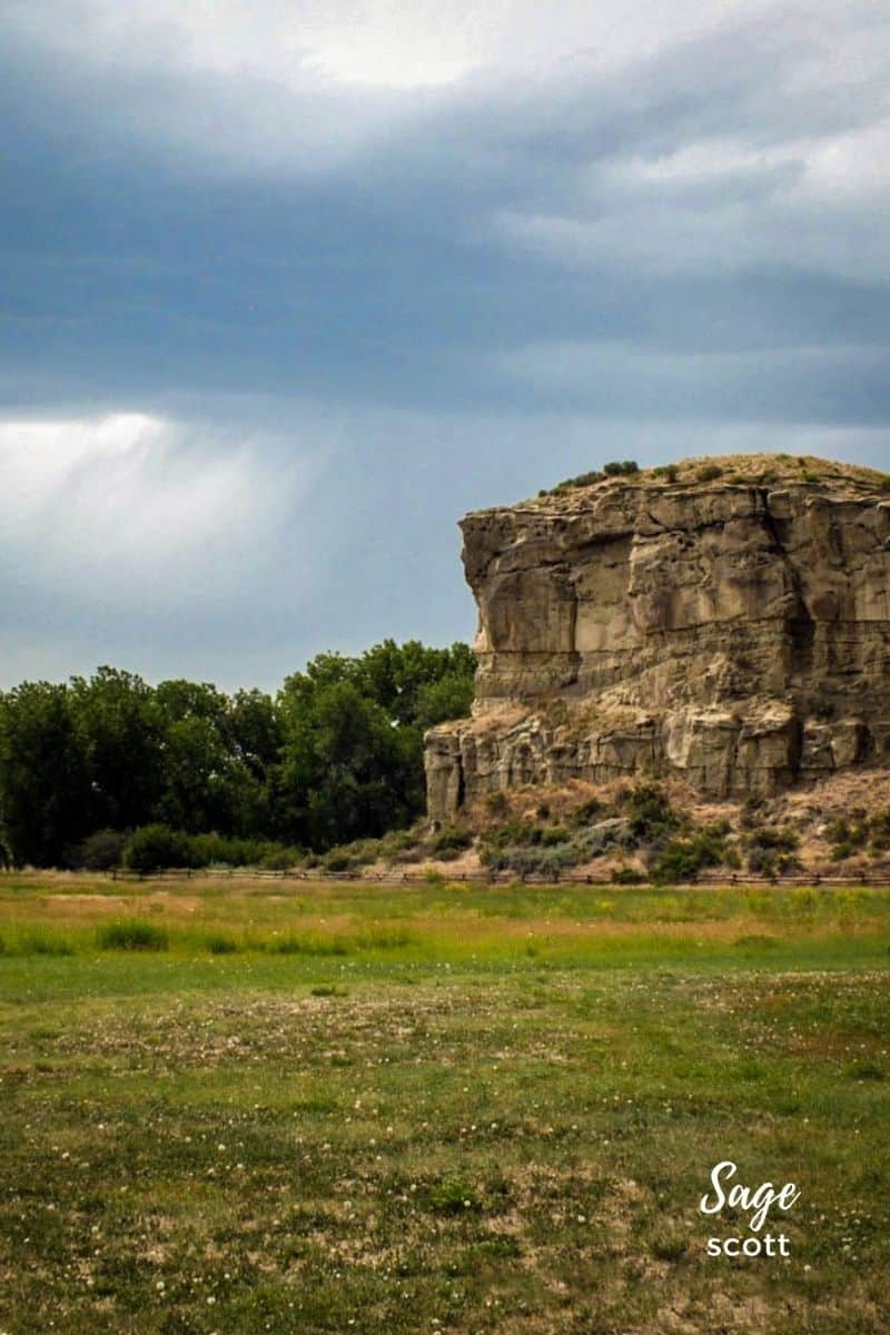 Pompey's Pillar before a storm