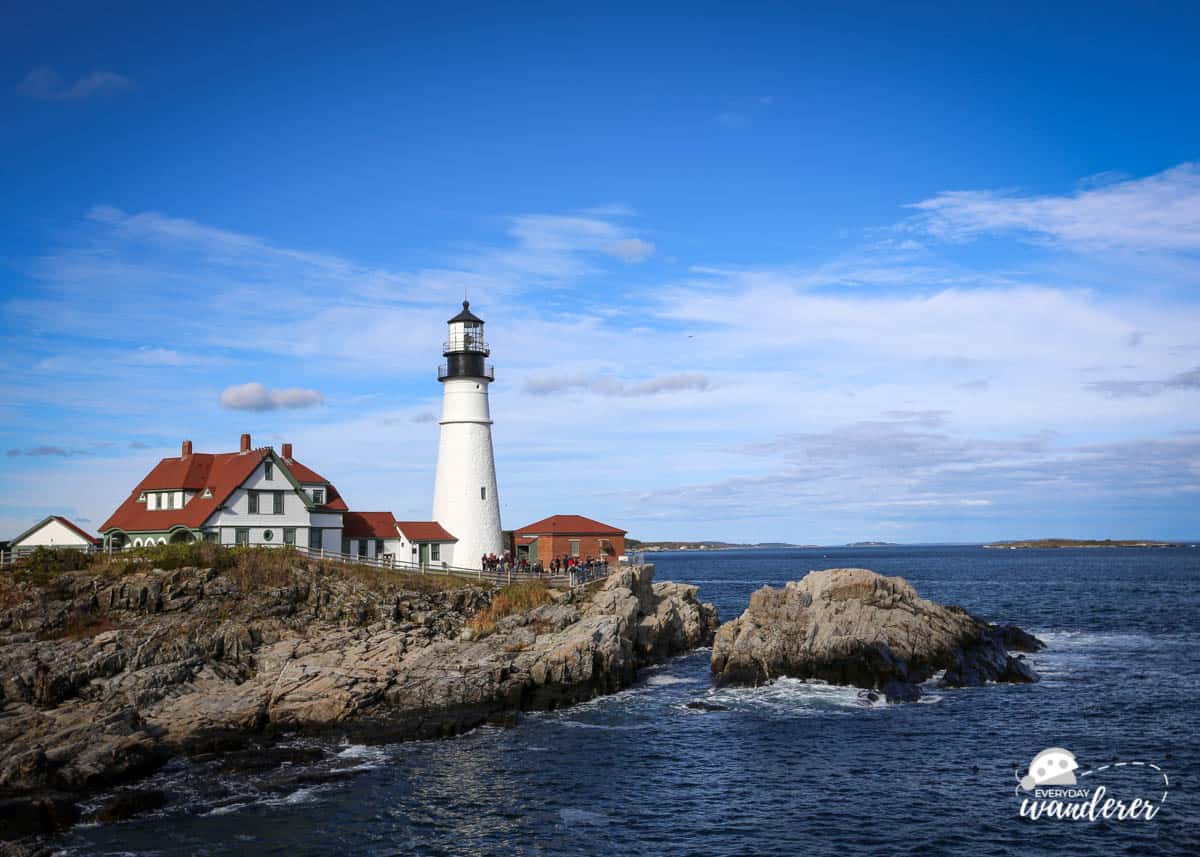 Portland Head Light on a sunny day