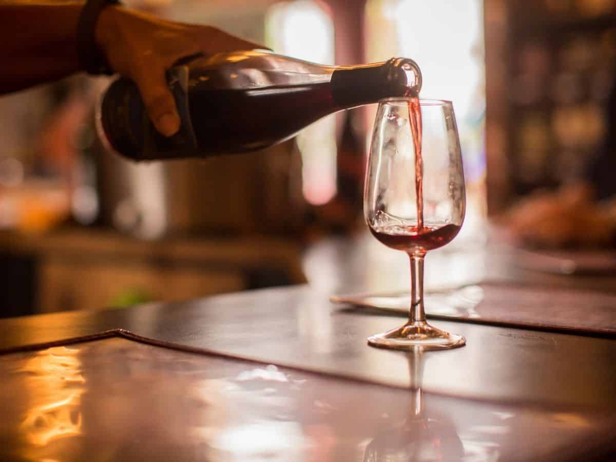 Pouring a Glass of Red Wine
