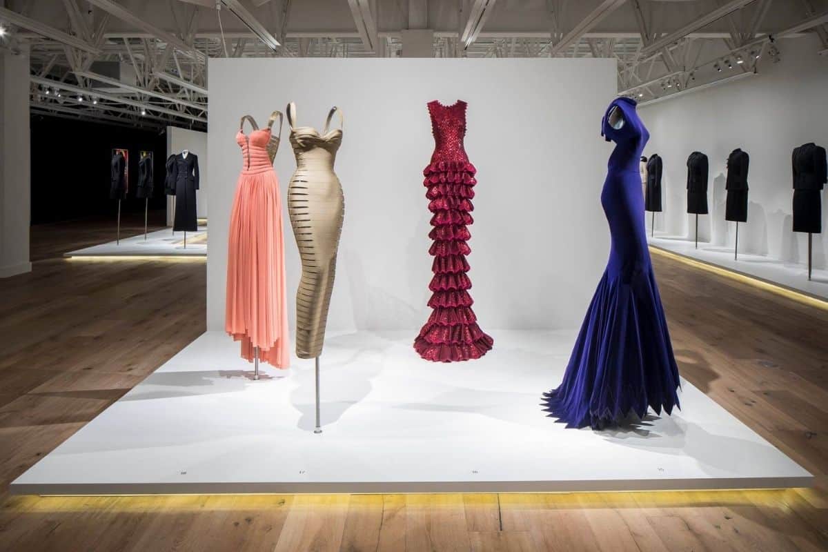 Glamorous costumes on display at the SCAD FASH Museum of Fashion and Film in Atlanta