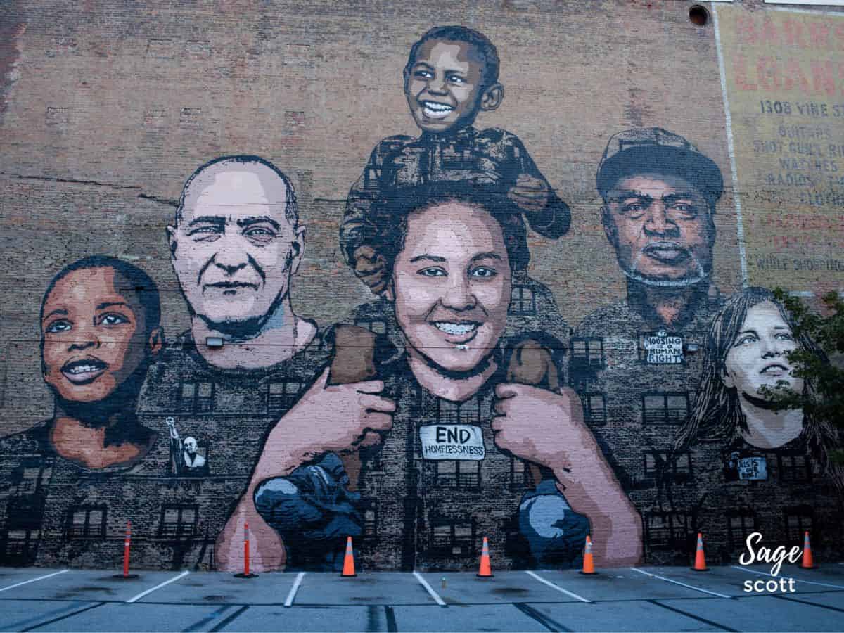Faces of Homelessness murals