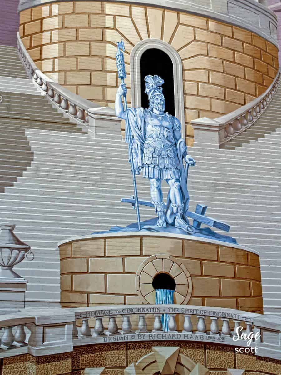 Close Up of Homage to Cincinnatus Restoration