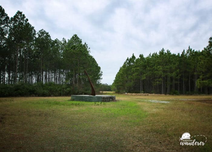The roadside attractions at Barber Marina include a giant sundial.