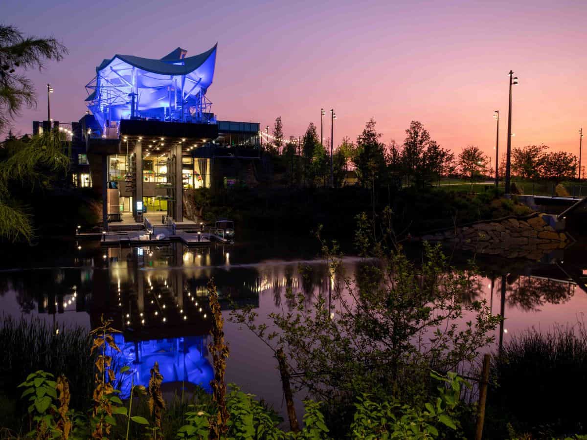 The Gathering Place at night
