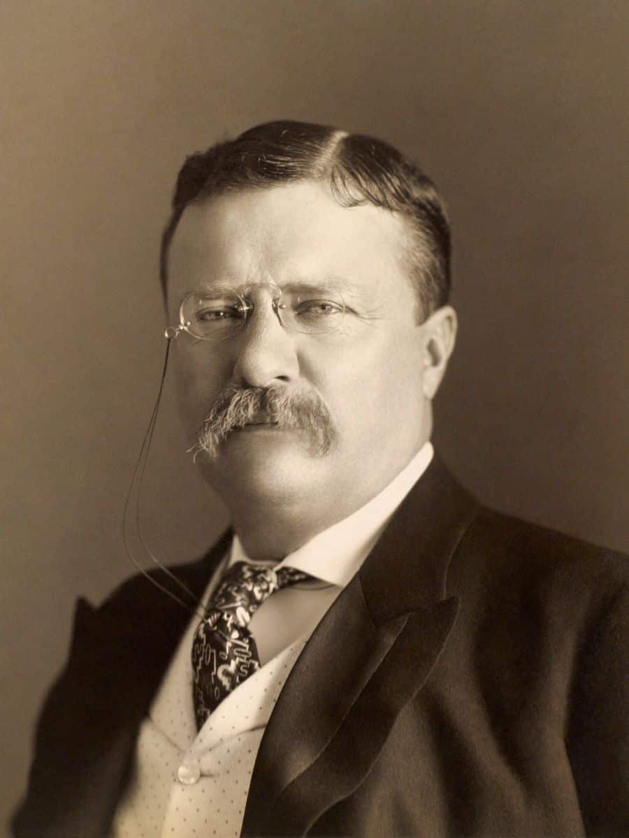 An old photo of a man with a mustache.