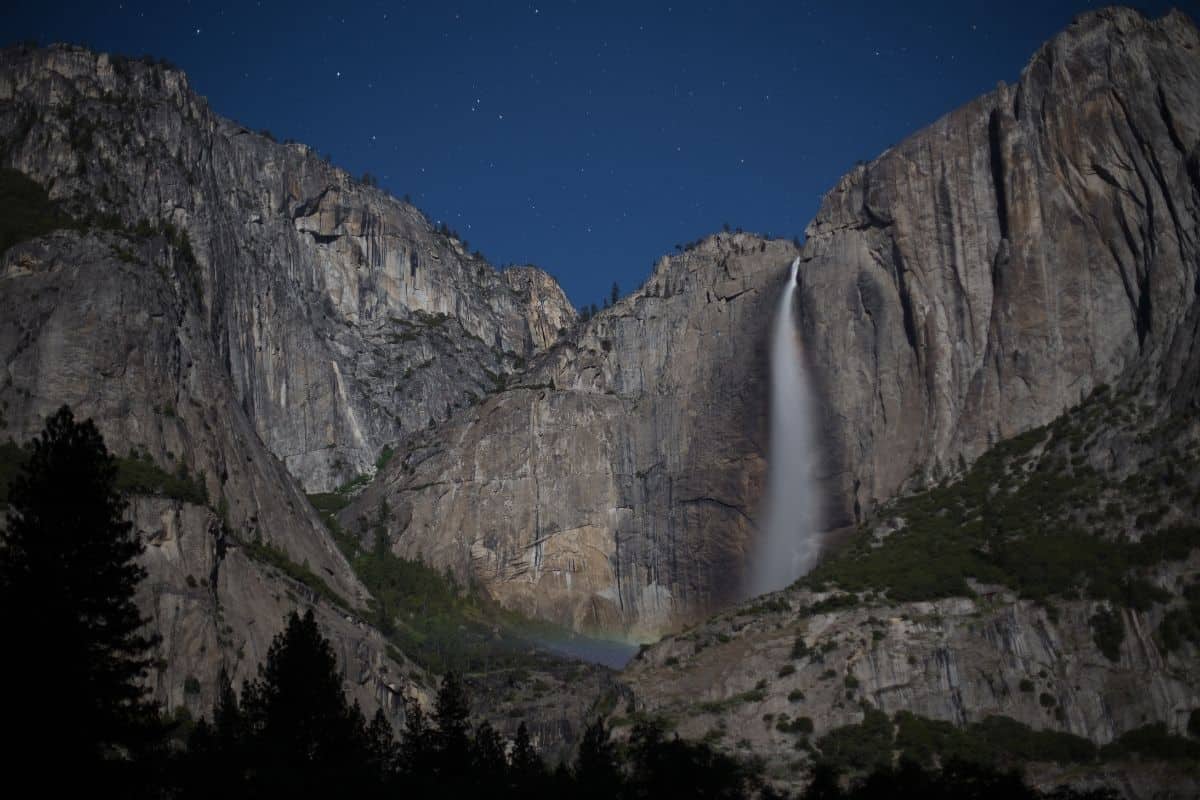 Upper Yosemite Falls, one part of a three-tiered Yosemite waterfall.