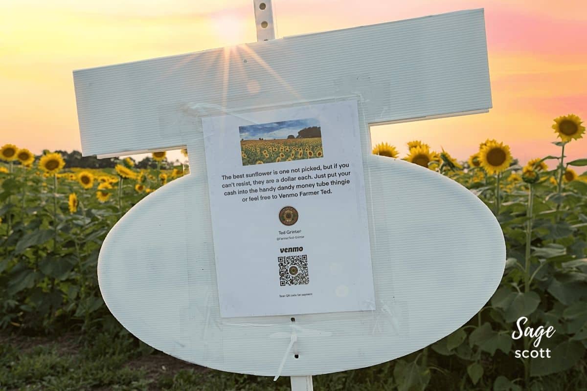 If you don't carry cash, you can Venmo Farmer Ted when you visit Grinter Farms