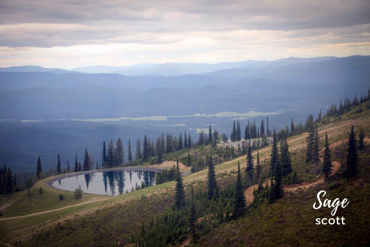 View of lake from Whitefish Mountain gondola