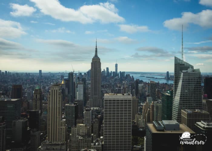 View of the Empire State Building from the Top of the Rock