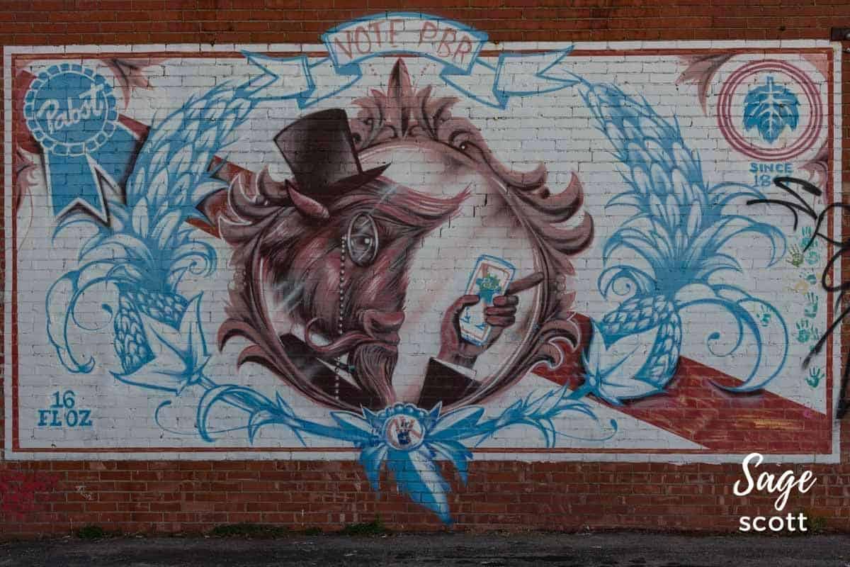 Vote PBR Mural in Tulsa OK