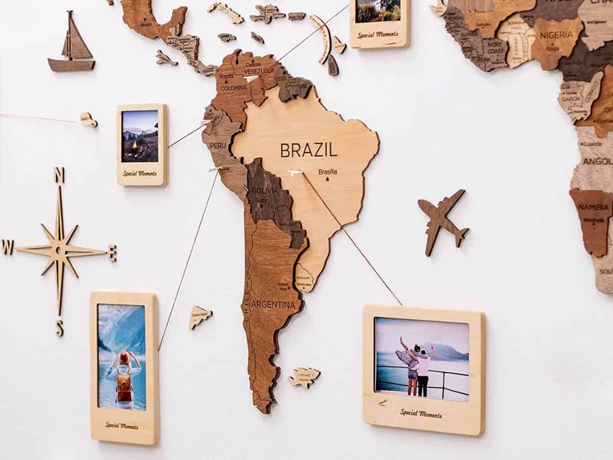 Travel-inspired wall decor