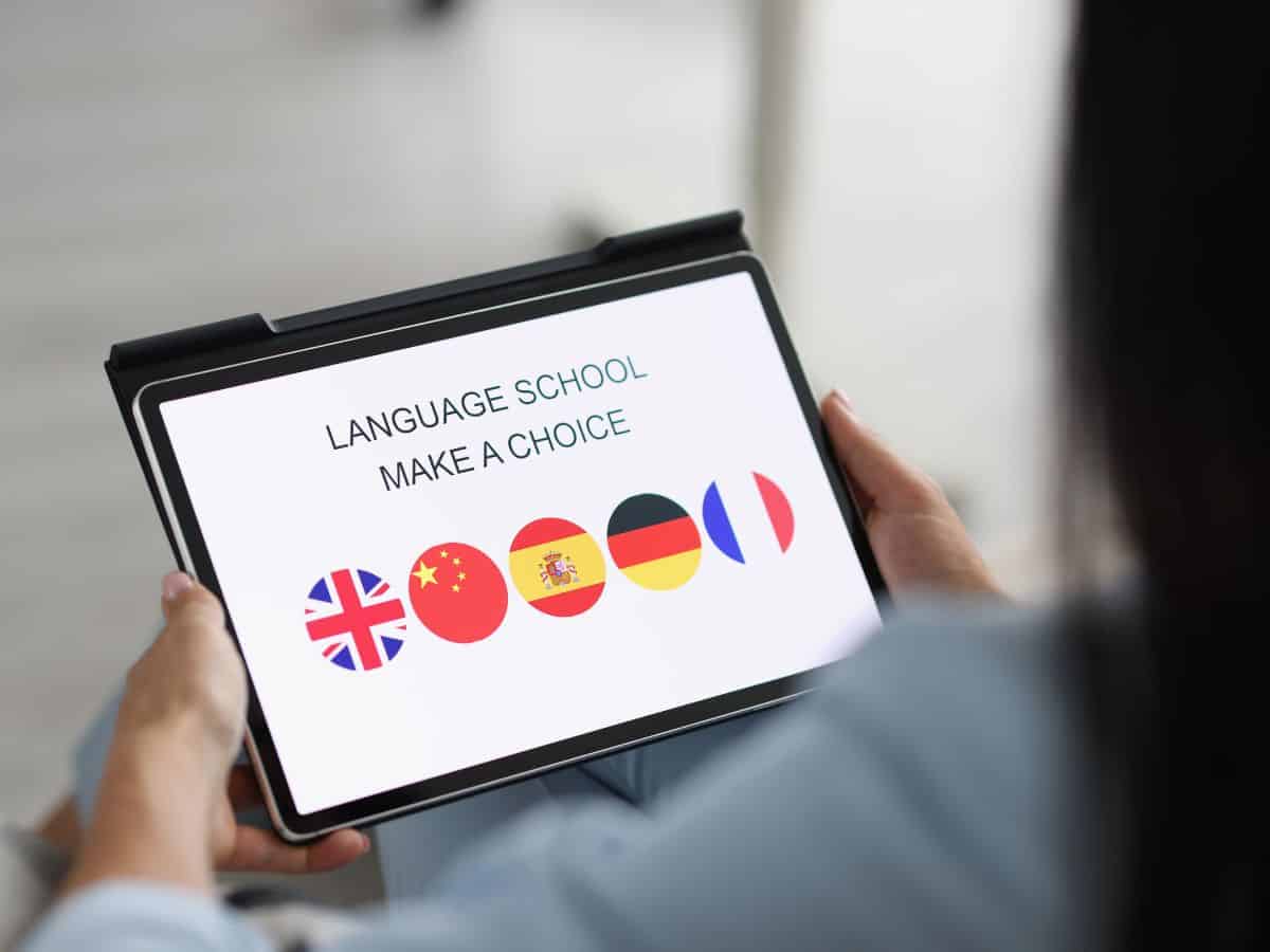Woman Learning a Language Online