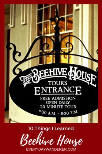 10 things I learned about Brigham Young at the Beehive House in Salt Lake City, Utah #beehivehouse #saltlake #saltlakecity #utah #brighamyoung #ldschurch #visitslc #travel