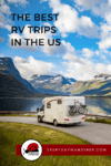 RV travel tips and tricks for your first RV trip in the US. Find inspiration to fuel your RV trip planning in the United States. Get RV trip routes in the United States. Be sure you have an RV camping checklist, plenty of food ideas, and these essentials and necessities for your RV camper. #US #USA #USTravel