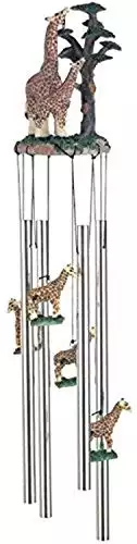 StealStreet SS-G-41016, Wind Chime Round Top Giraffe with Baby Garden Decoration Windchime