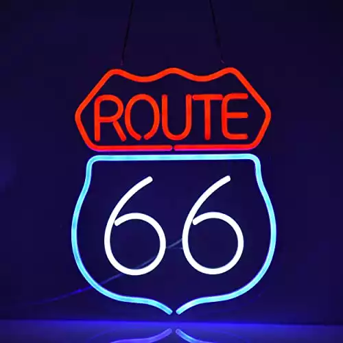 Historic Route 66 Neon Sign