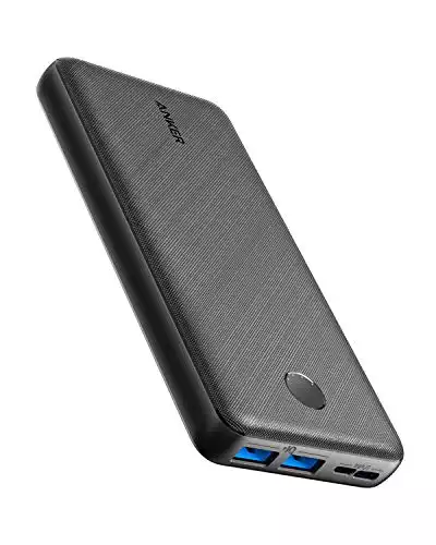 Anker Portable Charger, Power Bank, 20,000mAh Battery Pack with PowerIQ Technology and USB-C (Recharging Only) for iPhone 15/15 Plus/15 Pro/15 Pro Max, iPhone 14/13/12 Series, Samsung Galaxy (Black)