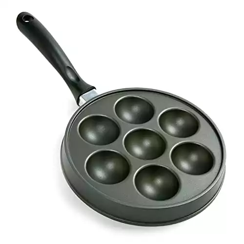 Norpro Nonstick Stuffed Pancake Pan, Munk/Aebleskiver/Ebelskiver 16.5 x 9 x 1.25 Black
